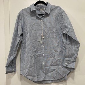 The Perfect Boyfriend Shirt from Summersalt in Blue Pinstripe, NWT, Size S
